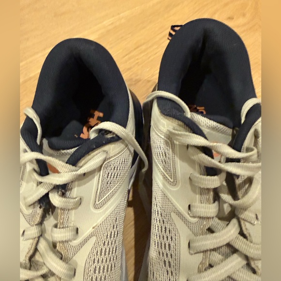 Hoka One One Bondi 7 Lunar Rock Black Iris Grey and Blue Tennis Running Shoes 9 - Picture 5 of 7